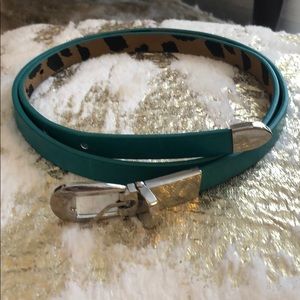 Betsey Johnson Turquoise Skinny Belt